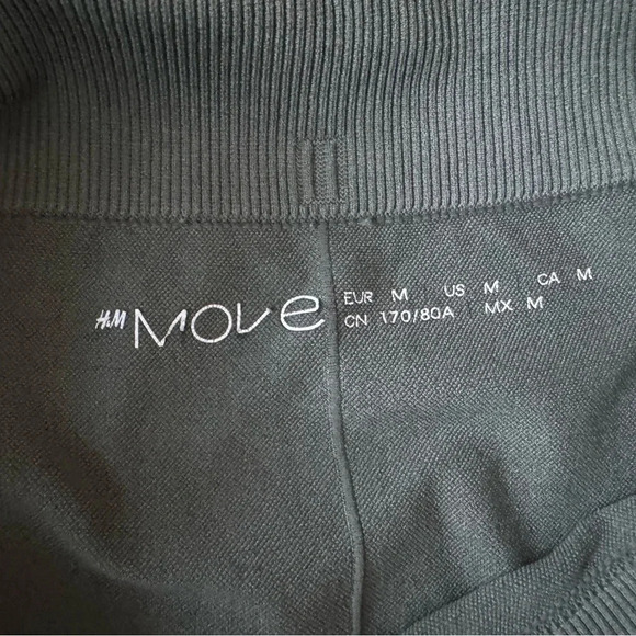 H&M DryMove™ Seamless Shaping Sports Leggings in Olive Green SZ M - Picture 6 of 6